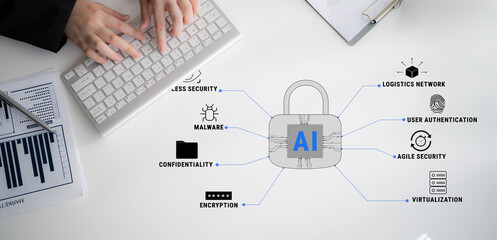 The role of AI in cybersecurity for advanced threat protection and data security. Using AI for...