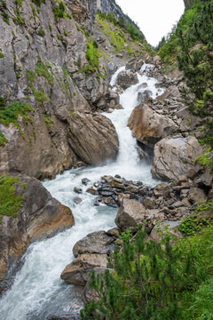 Beautiful cascade in river Kander in Switzerland