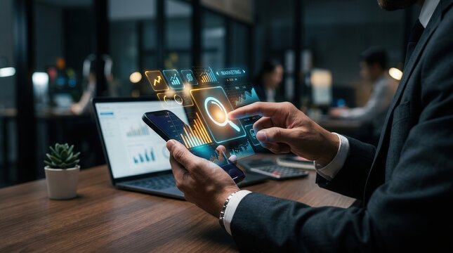 Modern digital marketing platforms utilizing data analytics and technology for customer experiences.