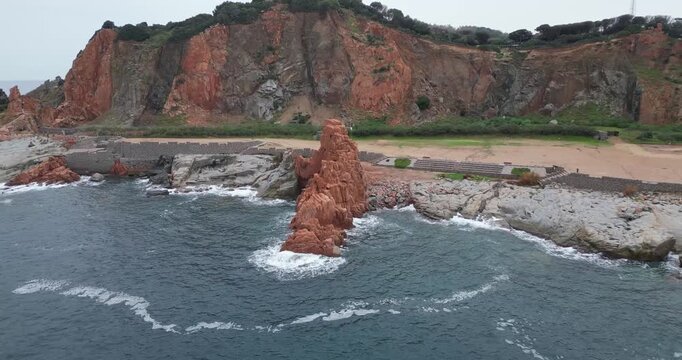 The famous Rocce Rosse (Red Rocks) in Arbatax, a district of Tortol&igrave; on the east coast of Sardinia.