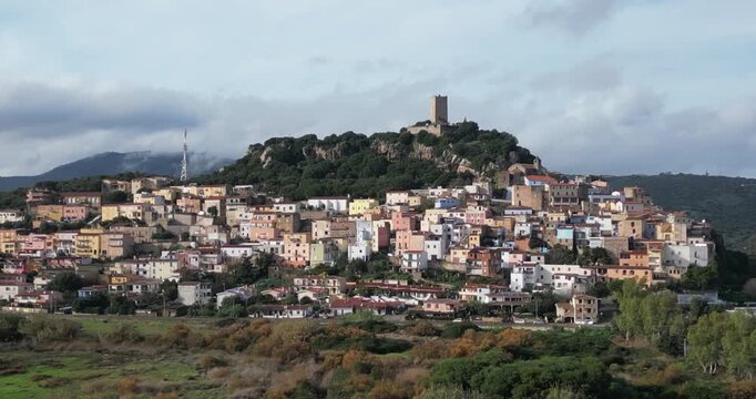The picturesque town of Posada in the northeast of Sardinia, Italy.
