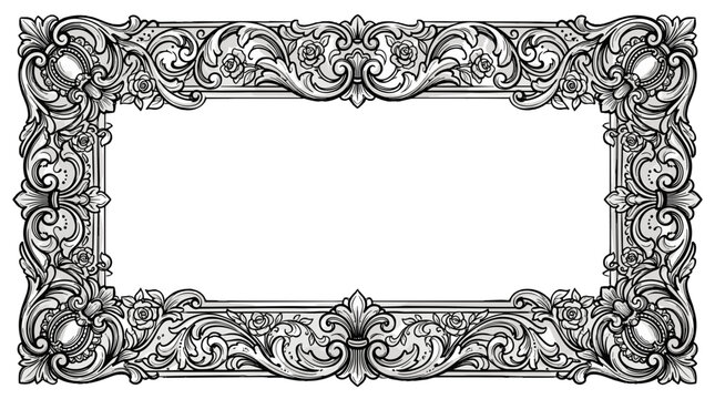 Intricate vintage ornate frame with detailed floral patterns
