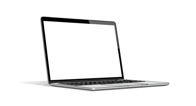 Laptop computer with screen on.