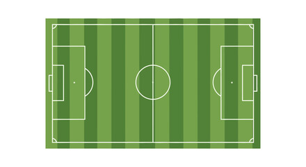 Soccer field green striped pitch lines. © TheArk