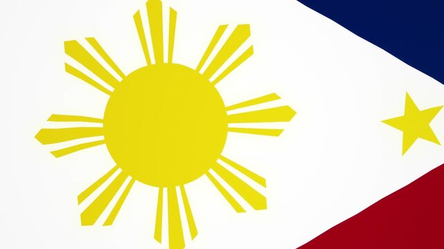 Philippines Flag Zoom Out Eight Rayed Sun Manila Southeast Asia National Emblem Official Government Symbol Filipino Patriotic Animation
