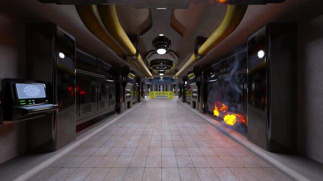 作業通路　3DCGレンダリング