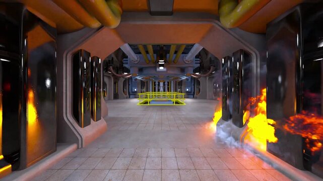 作業通路　3DCGレンダリング