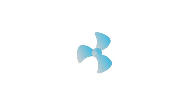 Rotating fan animation. fan icon with motion graphics.