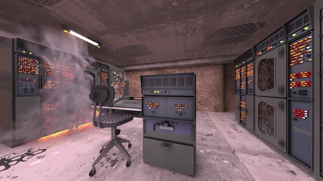 モニタリングルーム　3DCGレンダリング