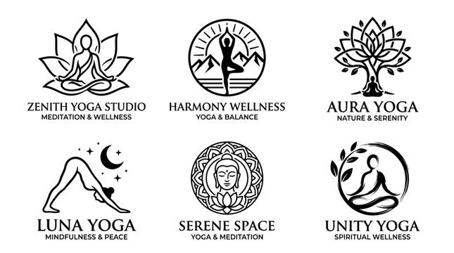 Yoga Studio Logo Designs Collection.