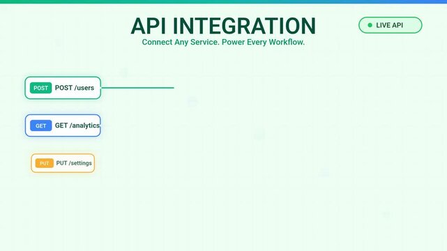 Developer API Endpoint Workflow Motion Graphic