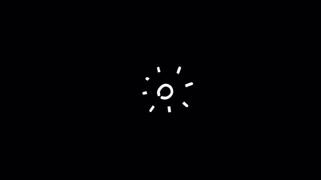 doodle line sunburst scribble animation element 4k in transparent background