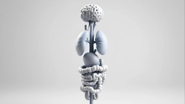 Human Body Organ Model Displayed.