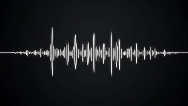 Sound wave pattern on black background.