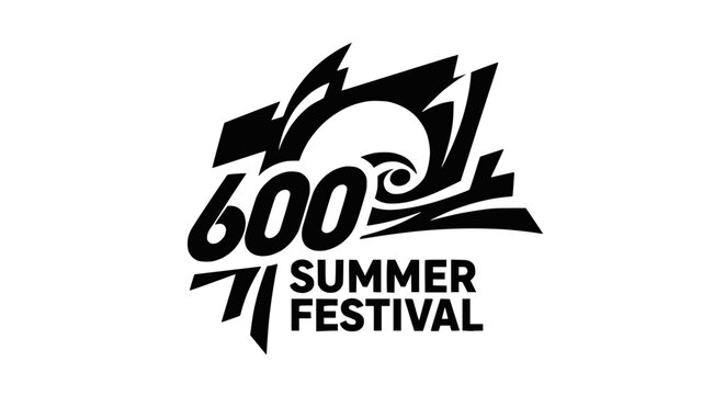 600 Summer Festival Logo - Modern Abstract Design