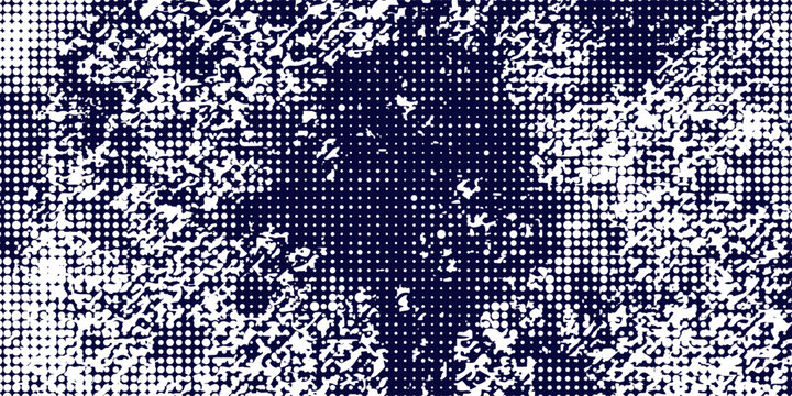 Glitch distorted geometric shape . Noise destroyed logo . Trendy defect error shapes . Glitched frame .Grunge textured . Distressed effect .Vector shapes with a halftone dots screen print texture.