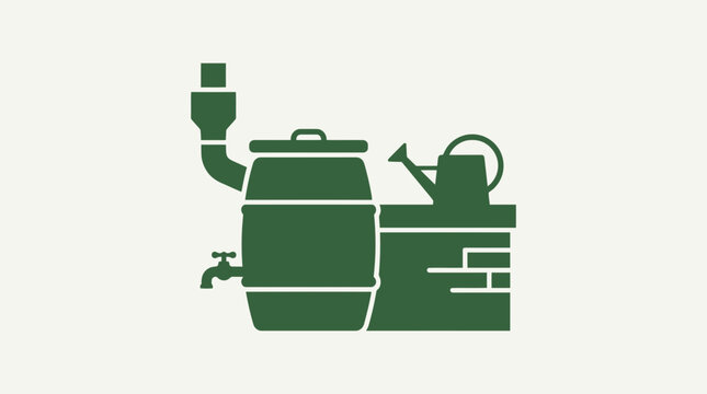 Garden Rain Barrel for Water Harvesting