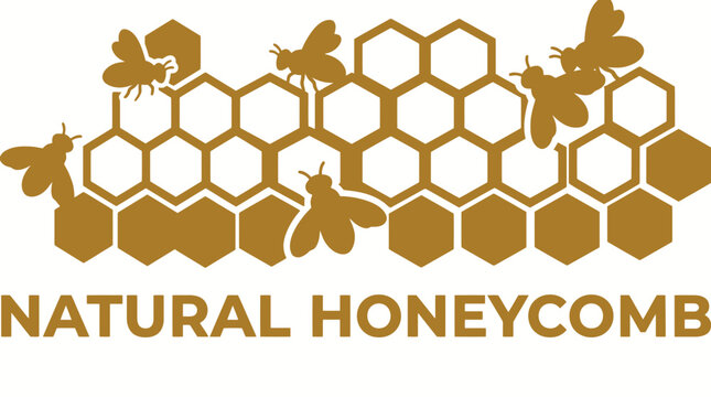 Natural Honeycomb with Wild Bees Working