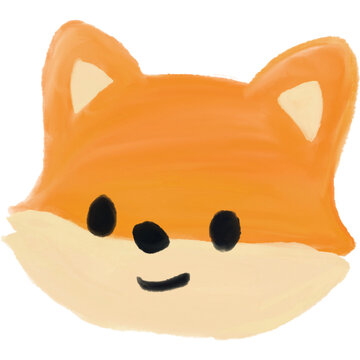 Fox on a white background