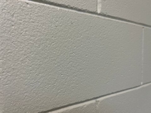 White Painted Cinder Block Wall with Perspective