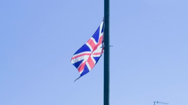 Union Jack flag in Bristol, UK
