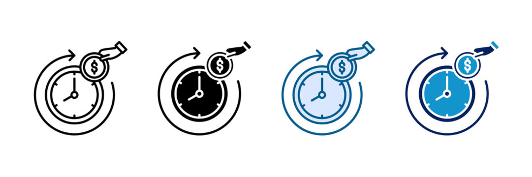 Deposit Processing Icon Set Multiple Style Collection