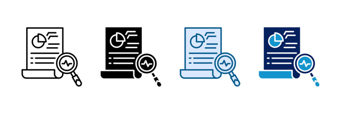 Statistical Data Icon Set Multiple Style Collection