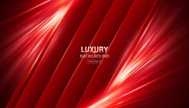 Luxury Red Awward Background Design With Light Lines Effect