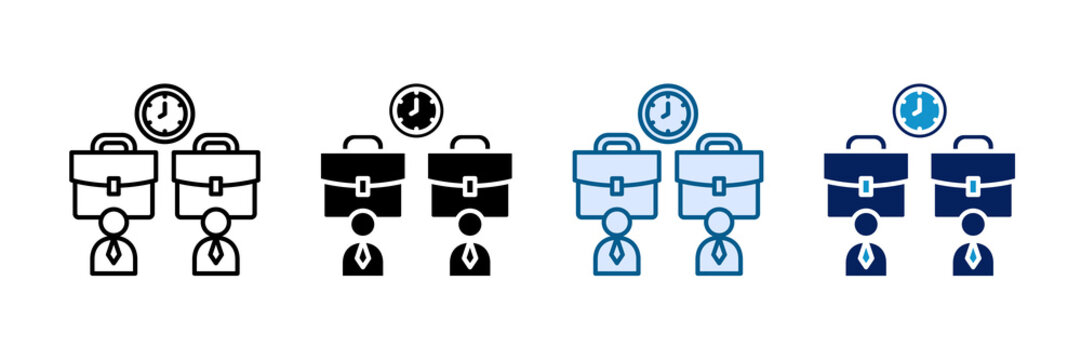 Work Environment Icon Set Multiple Style Collection