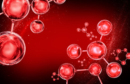 (NOT AI generate) bubble molecule background for cosmetic product