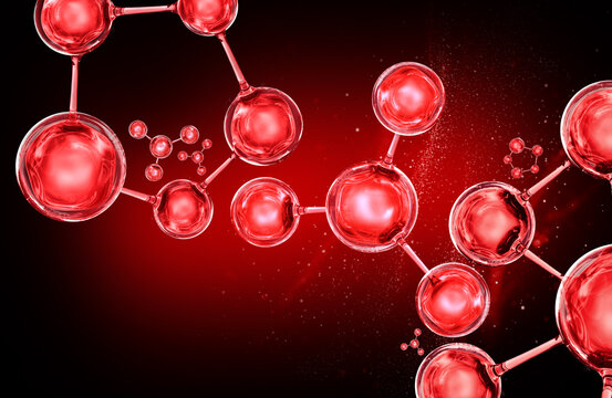 (NOT AI generate) bubble molecule background for cosmetic product