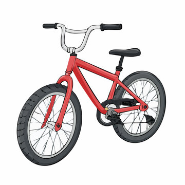 Red BMX Bicycle Illustration