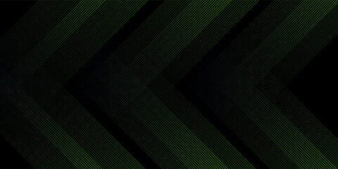 Futuristic abstract background with green arrow-shaped lines on a dark backdrop. Perfect for tech, gaming, esports, and digital interfaces. vector illustration,eps10 © hidaya