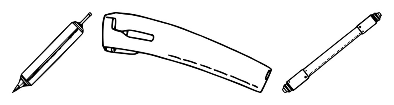 Lever set with black line art illustration featuring mechanical, industrial, engineering with simple and minimalist design