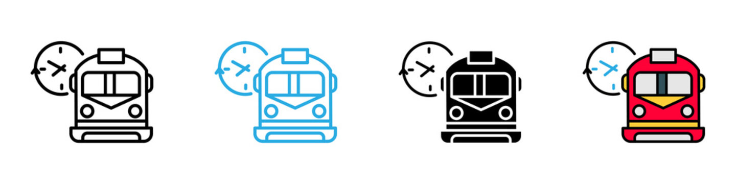 Train multi - style icon design concept