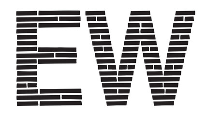 Letters PRO made from black horizontal bar shapes, bold typographic design for modern typography and branding posters © TAIFUR