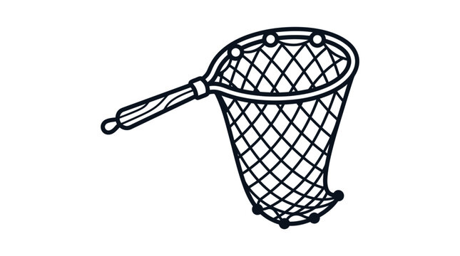 Detailed illustration of a fishing net.