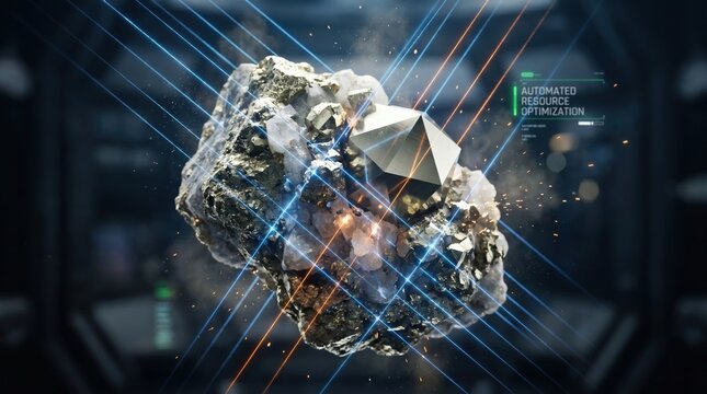 Futuristic Mineral Ore Scanning with Laser Beams and Digital Interface for Automated Resource Optimization