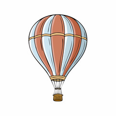 Naklejka premium Hand-drawn colorful hot air balloon vector illustration with aviation adventure transportation recreation colorful illustration vacation