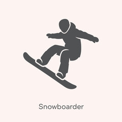 Fototapeta premium A snowboarder in mid air performing tricks.
