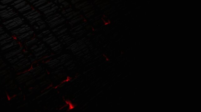 Burned Charcoal Wood Texture Glowing Red Embers Variation 295