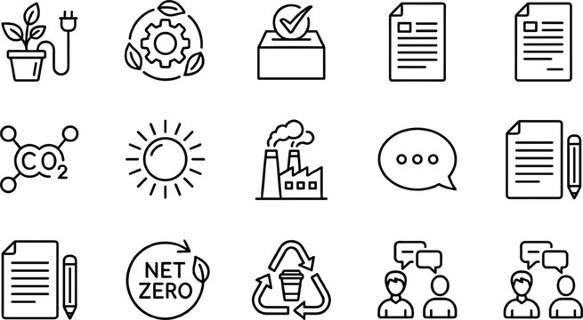 set of icons