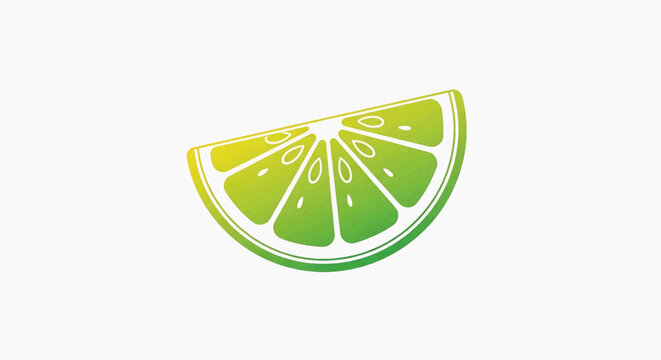 A vibrant illustration of a lime wedge on a clean background showcases fresh food