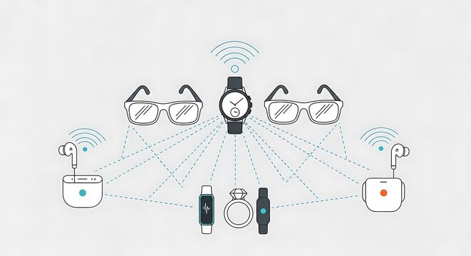 Smart Wearables and Wireless Earbuds Connected in Iot Network