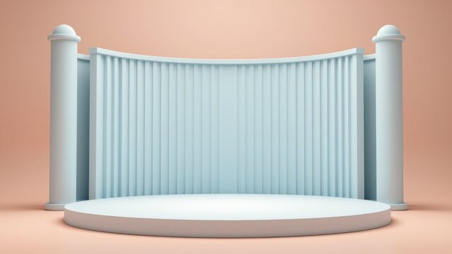 Minimalist Abstract Empty Screen Backdrop with Elegant Frame