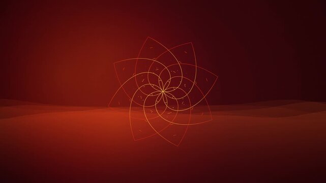 Vibrant orange spiral motion graphics swirl rapidly on dark background