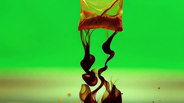 Hanging Tea Bag Cartoon Illustration