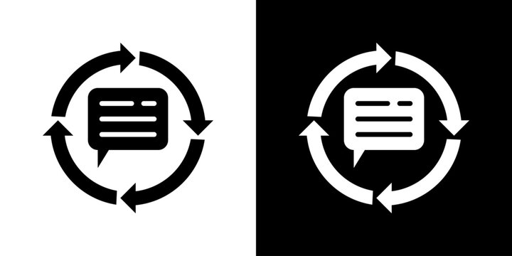 Feedback Loop Icon Set Multiple Style Collection