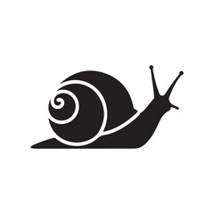 Simple black snail icon design illustration. © minhajmia