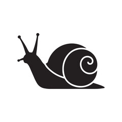 Simple black snail icon design illustration. © minhajmia